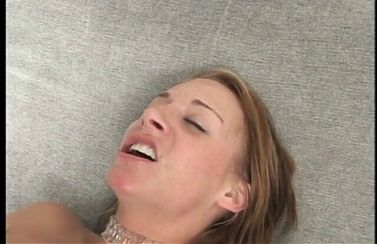 Freaky white whore rides black cock while getting a dildo up her ass